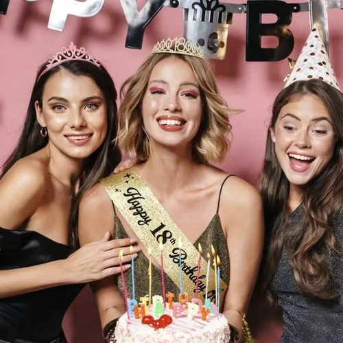 Happy birthday silver tiara - happy,