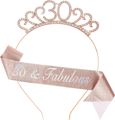 30th birthday sash and - sash, crystal