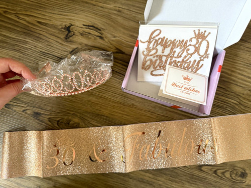 Rose gold glitter 30th - rose,