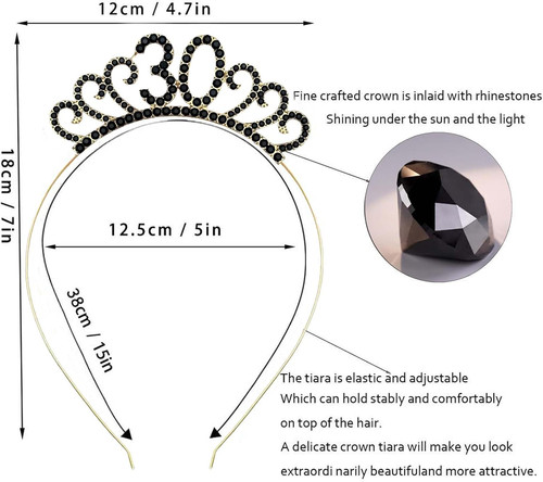 30th birthday sash and crown - 30th,