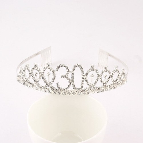 Metal silver rhinestone happy - silver,