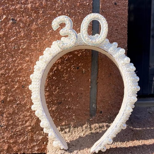 30th birthday pearl tiara - birthday,