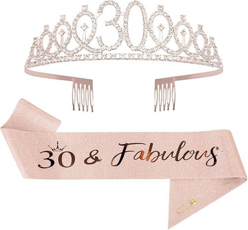30th birthday sash tiara - birthday,