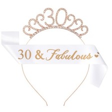 Rose Gold 30th Birthday Sash