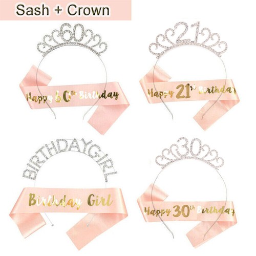 Birthday tiara rhinestones - tiara,