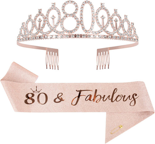 Rose gold 80th - 80th, sash